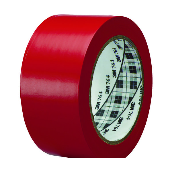 スリーエム ジャパン 3M ラインテープ 764 赤 50.8mm×32.9m RED 50X32 1巻 116-2410（直送品）