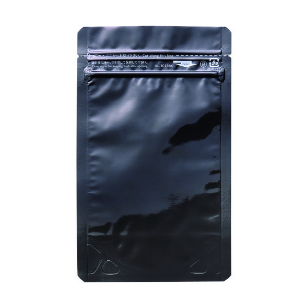 生産日本社 セイニチ 「ラミジップ」 アルミカラースタンドタイプ 黒 130×100+30 (50枚入) AL-1013BK 1袋(50枚)（直送品）