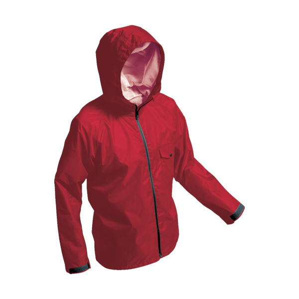 マック Makku 合羽 アジャストマックライト レッド EL AS-7100-4D 1着 115-1590（直送品）