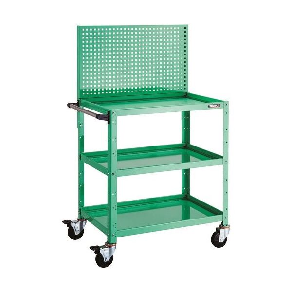 TRUSCO ツールワゴン バーディーワゴン 上部パンチングパネル 750×500×1330 ヤンググリーン BDW-P973-YG 1台（直送品）