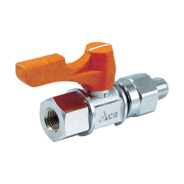 アソー ASOH ボールバルブ エースボールRV 両テーパー 外×内ねじ型 1/8 BM-7911R 1個 102-7398（直送品）