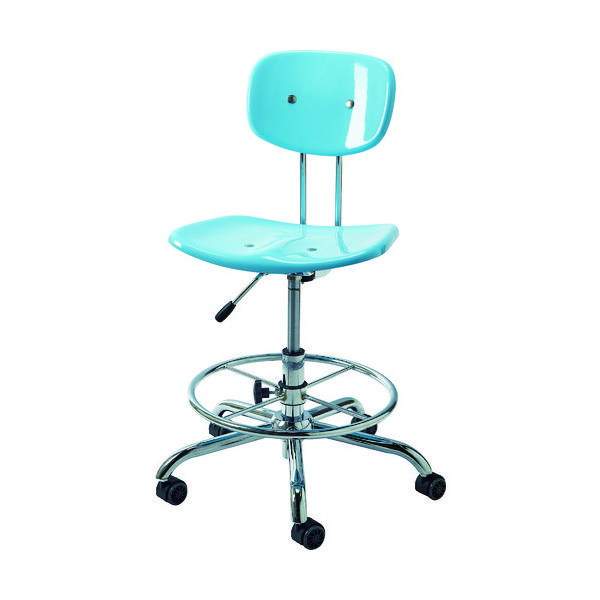 トラスコ中山 TRUSCO 【売切廃番】 FRPクリーンルームチェア ライトブルー CC-FR1-LB 1脚 115-4709（直送品）