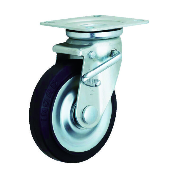 イノアックコーポレーション イノアック 中荷重用キャスター ストッパー・旋回金具付 Φ250 GR-250WJS 1個 125-6596（直送品）