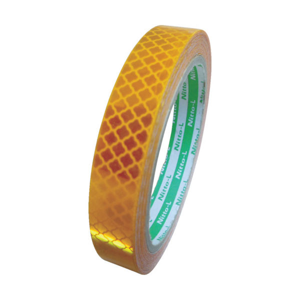 日東電工 日東エルマテ 高輝度プリズム反射テープ 15mm×5m イエロー HTP-15Y 1巻 103-0102（直送品）
