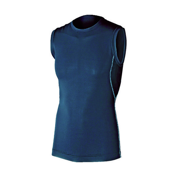 おたふく手袋 おたふく 冷感・消臭 パワーストレッチ ノースリーブクルーネック ブラック M JW-627-BK-M 1着 102-7073（直送品）