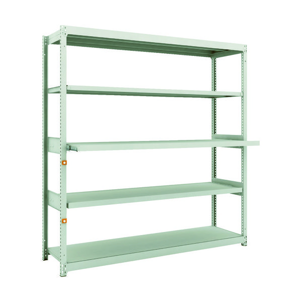 TRUSCO スチールラック M1.5型軽中量棚 1760X450XH1800 5段うちスライド2段 単体 M1.5-6643M2 1台（直送品）