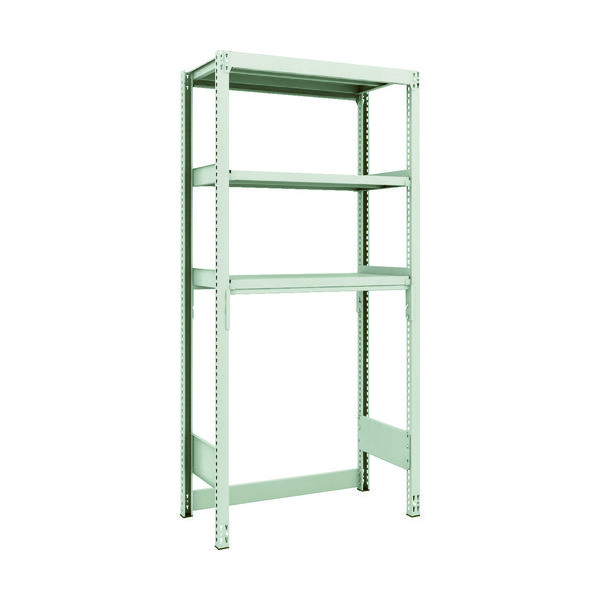 TRUSCO スチールラック M2型軽中量棚 下段開放型 860X450XH1800 3段 単体 M2-SB6343 1台(1個)（直送品）