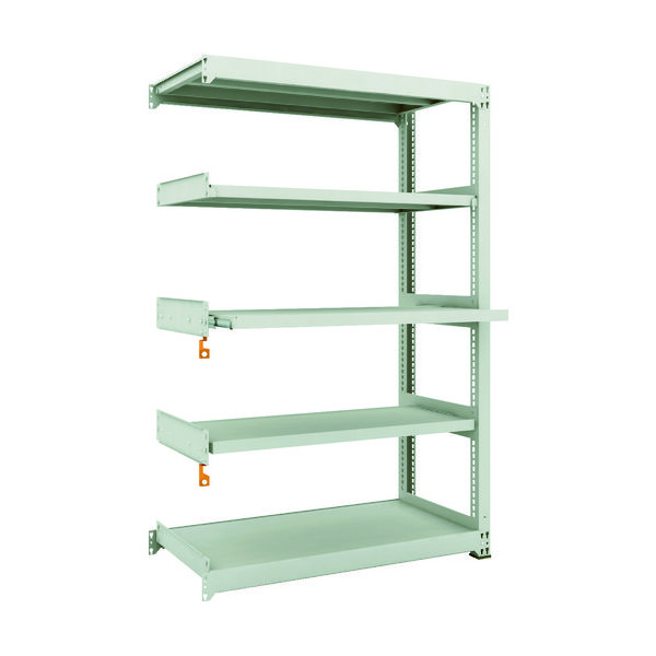 TRUSCO スチールラック M3型中量棚 1200X571XH1800 5段うちスライド2段 連結 M3-6463M2B 1台(1個)（直送品）