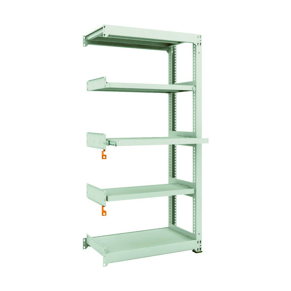 TRUSCO スチールラック M3型中量棚 900X471XH1800 5段うちスライド2段 連結 M3-6353M2B 1台(1個)（直送品）