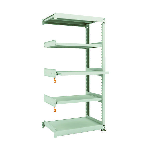 TRUSCO スチールラック M3型中量棚 900X571XH1800 5段うちスライド2段 連結 M3-6363M2B 1台(1個)（直送品）