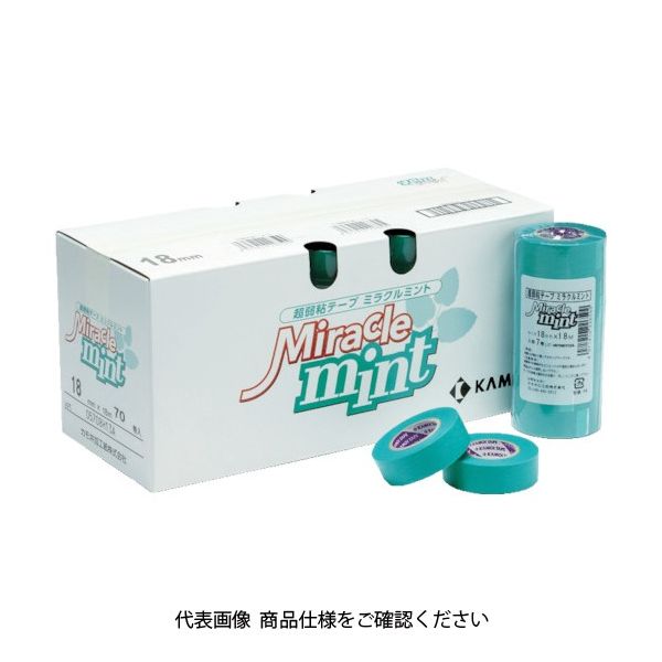 カモ井加工紙 カモ井 マスキングテープ 壁紙・石膏ボード用(7巻入) MIRACLEMINTJAN-18 1パック(7巻) 102-6171（直送品）
