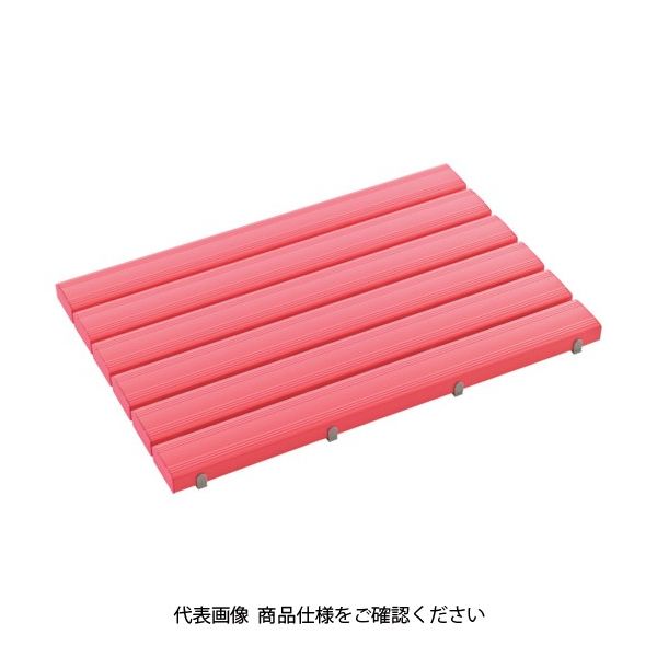 テラモト 抗菌安全スノコ(完成品)600×1200mm ピンク MR-093-343-5 1枚 114-1324（直送品）