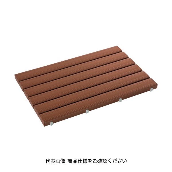 テラモト 抗菌安全スノコ(完成品)600×1800mm 茶 MR-093-345-4 1枚 114-1351（直送品）