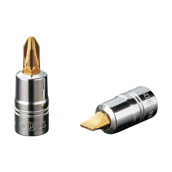 nepros ドライバービットソケット 6.3sqスタッビクロスビットソケット 刃先NO.2 全長34mm NBT2P-2SS 1個（直送品）