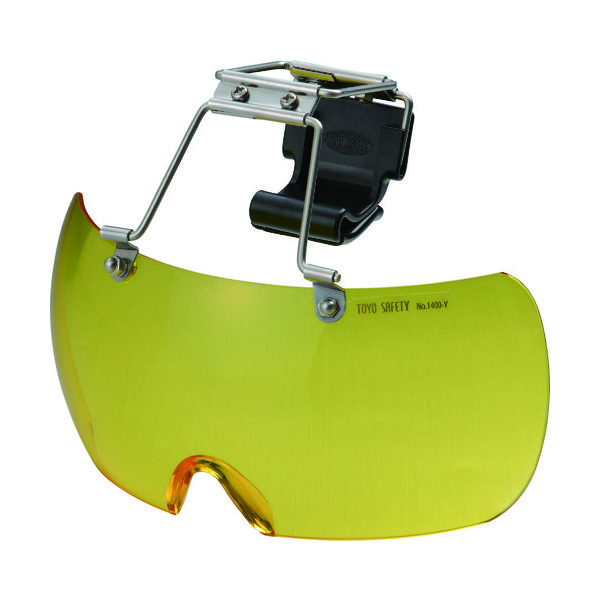 トーヨーセーフティ トーヨーセフティ 帽子取付用メガネ イエロー NO.1400-Y 1個 114-1720（直送品）