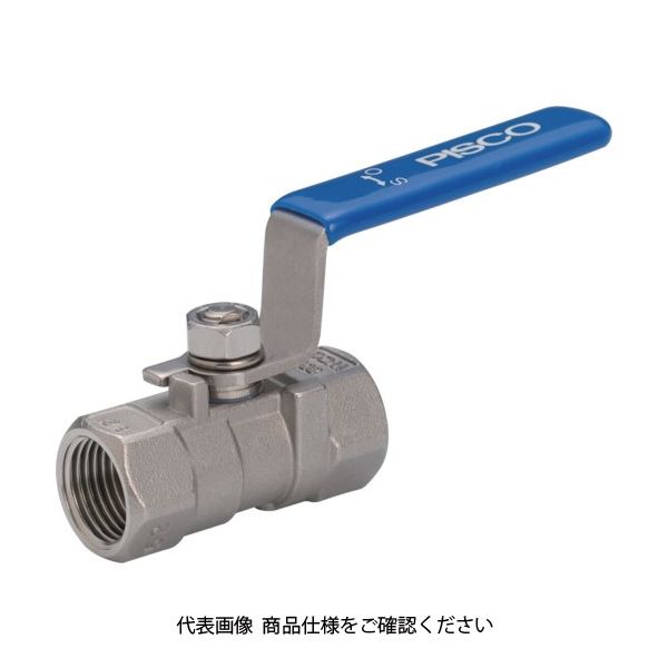 日本ピスコ ピスコ SUS316相当ボールバルブ 1ピース、レデューストボアタイプ NSBVF10-03 1個 114-4895（直送品）