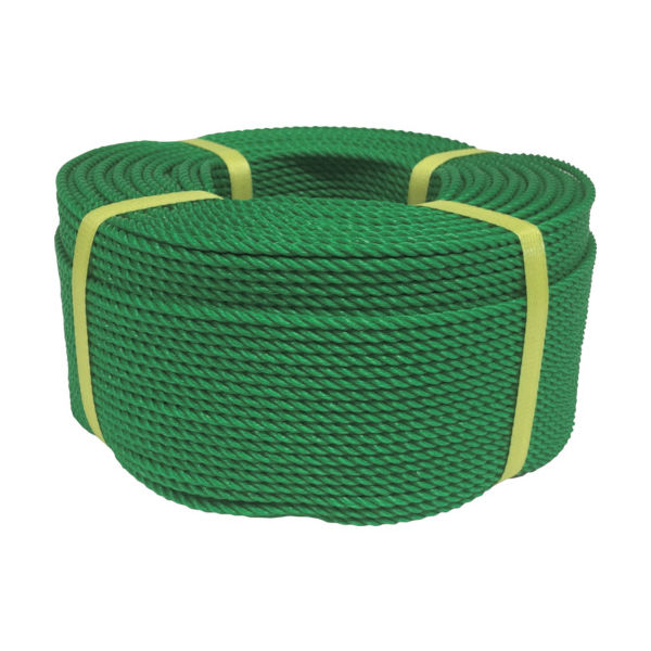 ユタカメイク ロープ PEロープ巻物 4φ×200m グリーン PE-83 1巻 113-5497（直送品）