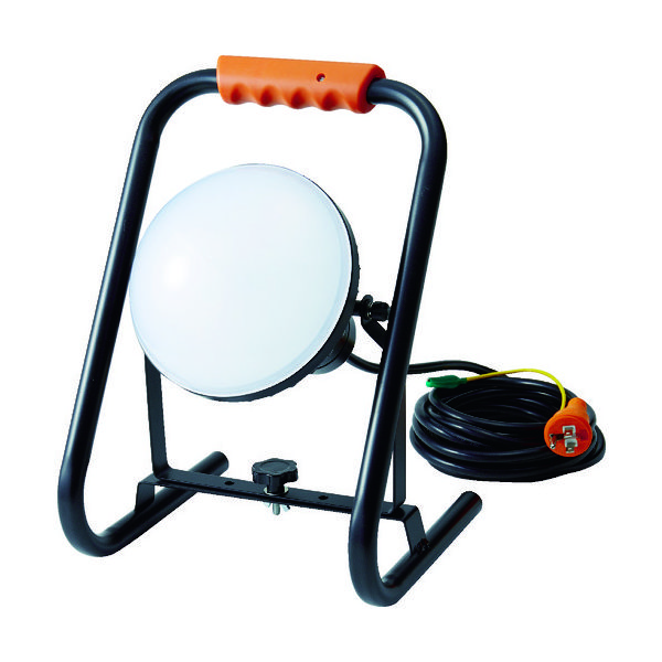 トラスコ中山 TRUSCO LED投光器 DELKURO スタンドタイプ 50W 5m アース付 2芯3芯両用タイプ RTLE-505EP-S 1台（直送品）