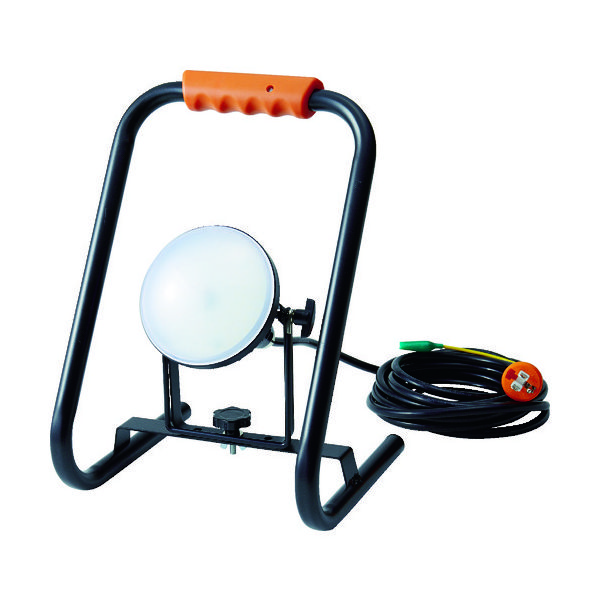 トラスコ中山 TRUSCO LED投光器 DELKURO スタンドタイプ 20W 5m アース付 2芯3芯両用タイプ RTLE-205EP-S 1台（直送品）