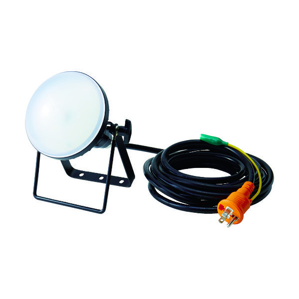 トラスコ中山 TRUSCO LED投光器 DELKURO 20W 5m アース付 2芯3芯両用タイプ RTLE-205EP 1台 114-1050（直送品）