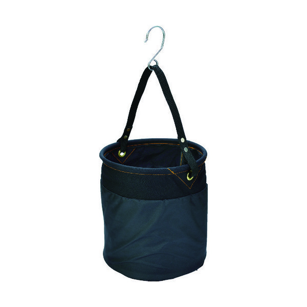 トラスコ中山 TRUSCO 電工バケツ 270X300 巾着蓋付き Sフック大付 ブラック TADB-270KF 1個 116-4482（直送品）