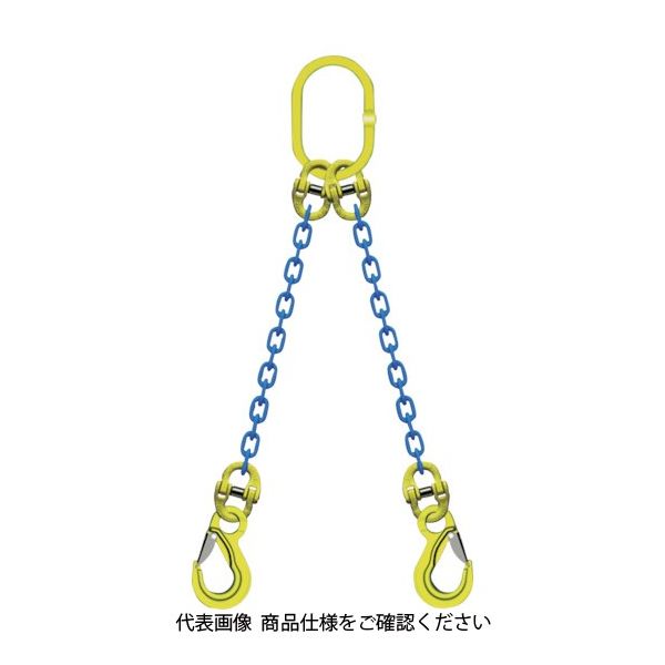 マーテック 2本吊りチェンスリングセット L=1.5m TA2-EKN-8 1セット 114-8082（直送品）