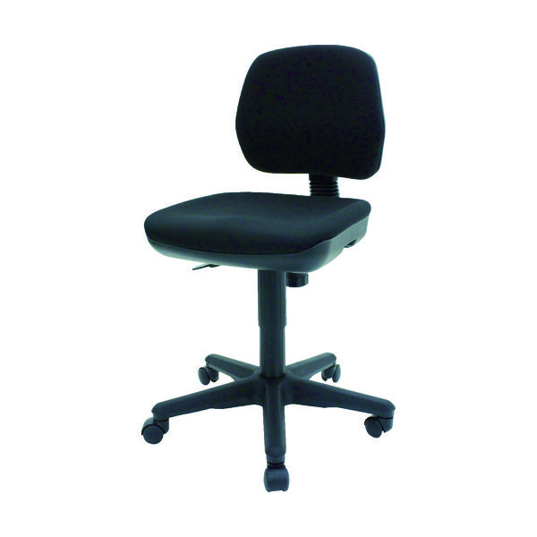 トラスコ中山 TRUSCO オフィスチェア 布張り 肘なし ブラック T-05-BK 1脚 125-6663（直送品）