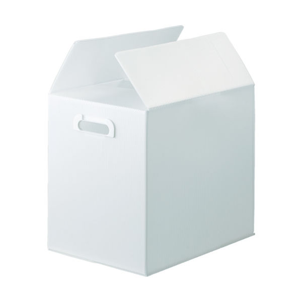 TRUSCO ダンボールプラスチックケース 5枚セット B4サイズ 取っ手穴あき 半透明 TDP-B4-5-TM 1セット(5枚)（直送品）