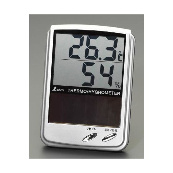 エスコ デジタル最高最低温度・湿度計 EA728AF-2 1セット(2個)（直送品）