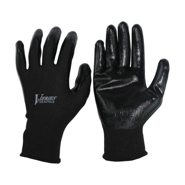 おたふく手袋 おたふく ニトリル背抜き手袋 ブラック L A-32-BK-L 1双 795-3771（直送品）