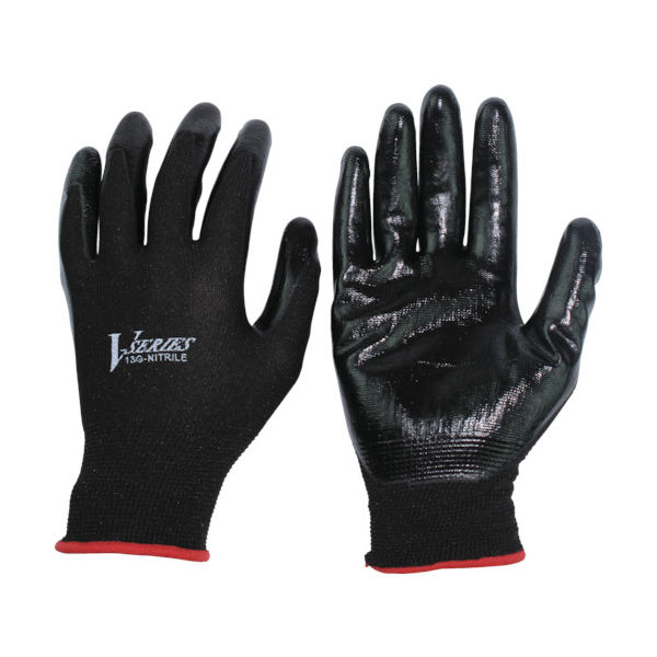 おたふく手袋 おたふく ニトリル背抜き手袋 ブラック M A-32-BK-M 1双 795-3798（直送品）