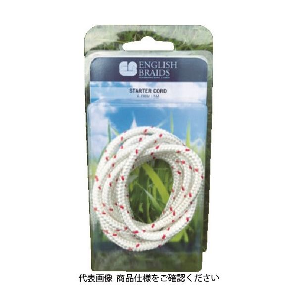 English Braids E 【売切廃番】 スターターコード 6.0φ×5m 白/赤 1960T005000 1パック(1組)（直送品）