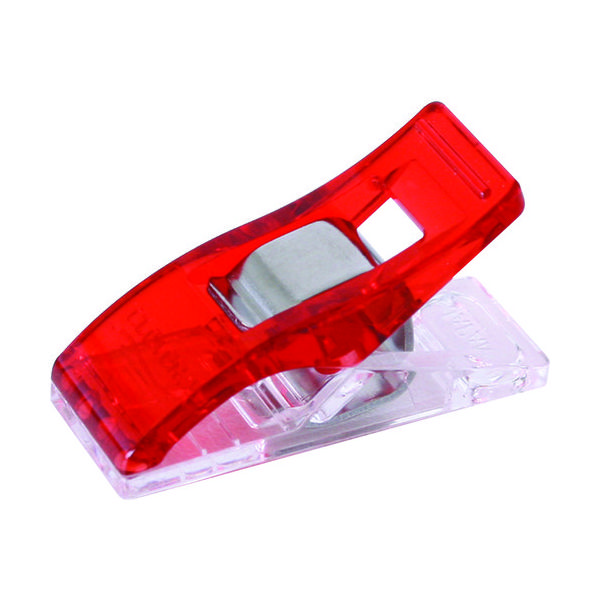 クロバー 仮止めクリップ 30個入 赤 22-738 1袋(30個) 114-9526（直送品）