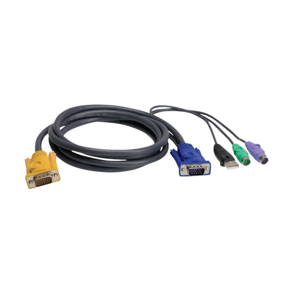 ATEN USB・PS/2コンボKVMケーブル SPHDタイプ 1.8m 2L-5302UP 1本 115-2053（直送品）