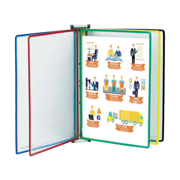 TARIFOLD VEO 掲示用ファイルスタンド マグネットタイプ A4×5 416169 1個 115-8359（直送品）