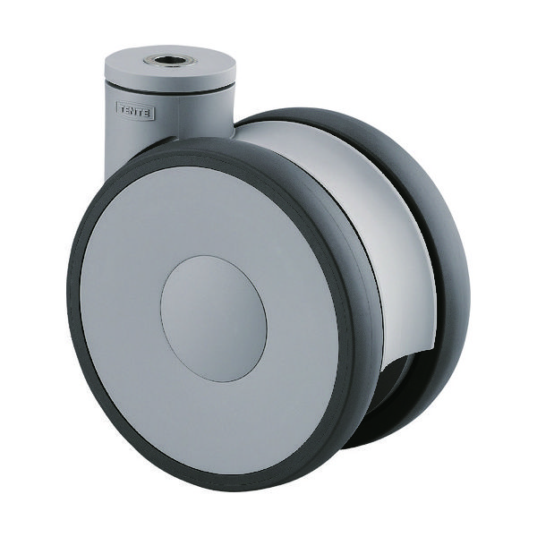 テンテキャスター 高性能旋回双輪キャスター”LINEA”(ポリウレタン車) φ100 自在式 5940UAP100P30-13 1個（直送品）