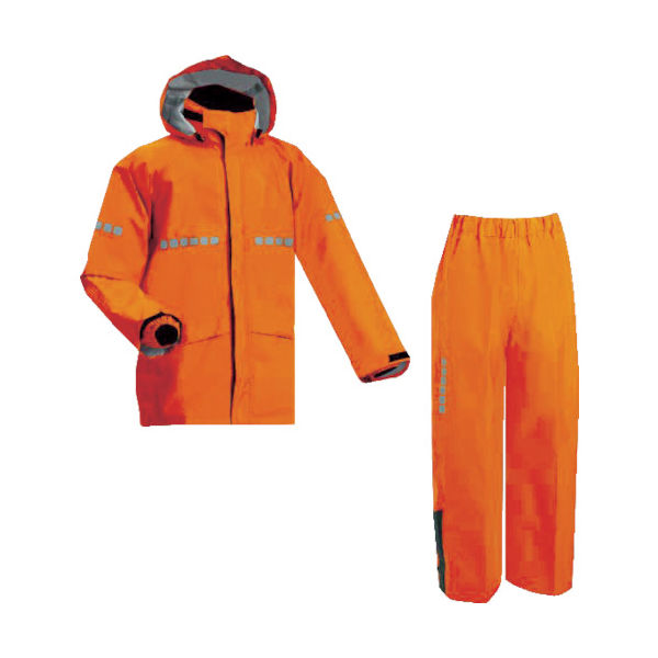 前垣 AP1000ワーキングレインスーツ レスキューオレンジ 4Lサイズ AP1000 R.OR 4L 1着 114-7566（直送品）