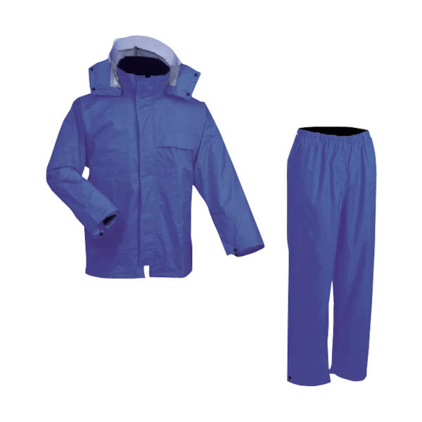 前垣 AP300PVCレインスーツ ロイヤルブルー Lサイズ AP300 R.BLUE L 1着 114-7710（直送品）