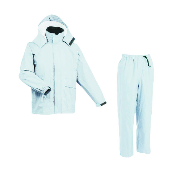 前垣 AP600透湿レインスーツ シルバー Lサイズ AP600 SLV L 1着 114-7670（直送品）