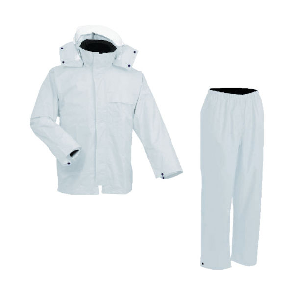 前垣 AP300PVCレインスーツ シルバー ELサイズ AP300 SLV EL 1着 114-7697（直送品）