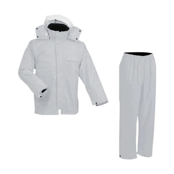前垣 AP300PVCレインスーツ シルバー Lサイズ AP300 SLV L 1着 114-7695（直送品）