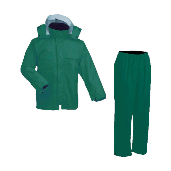 前垣 AP300PVCレインスーツ ダークグリーン LLサイズ AP300 D.GR LL 1着 114-8372（直送品）