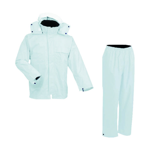 前垣 AP300PVCレインスーツ シルバー Sサイズ AP300 SLV S 1着 114-7693（直送品）