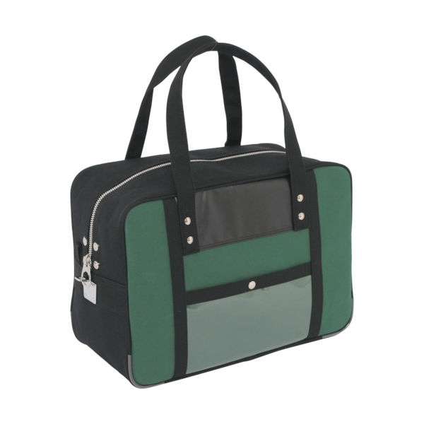 三栄産業 SANEI 帆布メール用ボストン(M)馬蹄錠金具付 モスグリーン BTM-U-07 1個 114-3752（直送品）