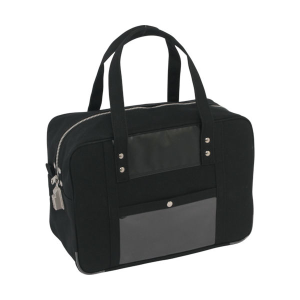 三栄産業 SANEI 帆布メール用ボストン(M)SEDー1錠付 黒 BTM-SED-01 1個 114-1879（直送品）