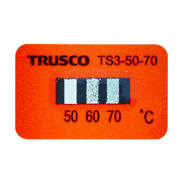トラスコ中山 TRUSCO 温度シール3点表示不可逆性50°C~70°C(40枚入り) TS3-50-70 1袋(40枚) 114-5419（直送品）