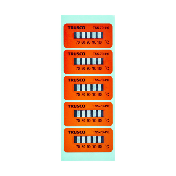 トラスコ中山 TRUSCO 温度シール5点表示不可逆性70°C~110°C(40枚入り) TS5-70-110 1袋(40枚)（直送品）