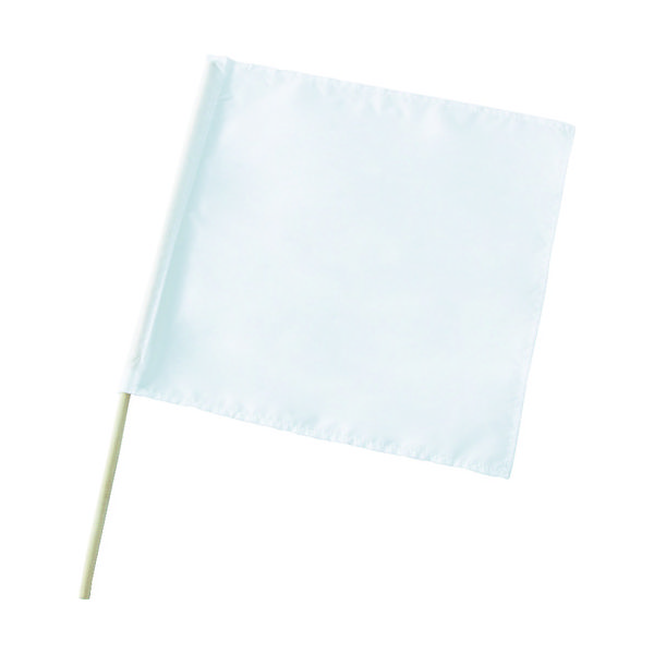 トラスコ中山 TRUSCO 手旗 白 木棒セット 旗部450X450MM TTB-W 1本 114-4952（直送品）