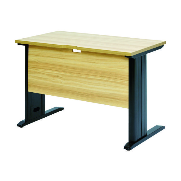 トラスコ中山 TRUSCO 平机 ナチュラル天板X黒脚 W1000xD600XH700 TSLD1060NA-BK 1台 124-5769（直送品）