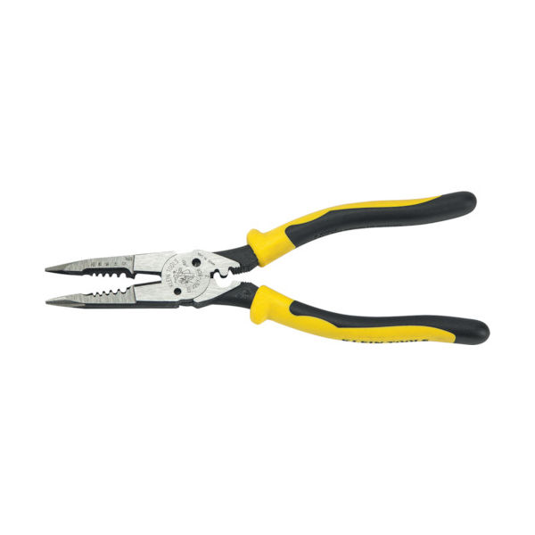 クラインツールズ KLEIN ロングノーズプライヤー コンフォートハンドル 圧着機能付 220mm J207-8CR 1丁 114-2915（直送品）